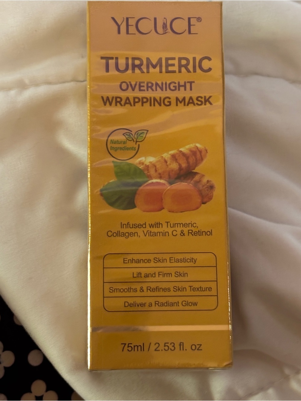 adidas Yellow Turmeric Overnight Wrapping Mask